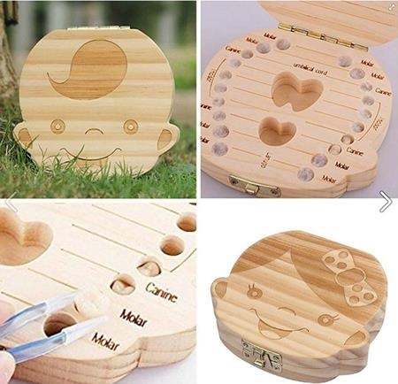 Hộp có ngăn riêng đựng dây rốn, tóc tơ và lưu trữ được khoảng 20 chiếc răng sữa