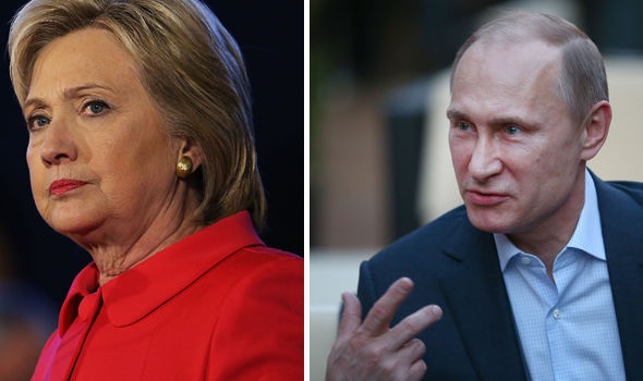 
Ứng viên tổng thống Mỹ Hillary Clinton (trái) và Tổng thống Nga Vladimir Putin. (Ảnh: Getty)
