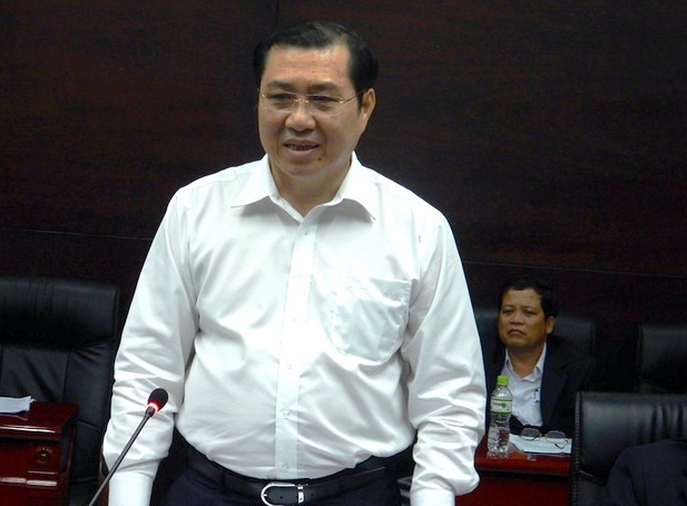 Chủ tịch UBND TP Đà Nẵng Huỳnh Đức Thơ phát biểu tại buổi làm việc