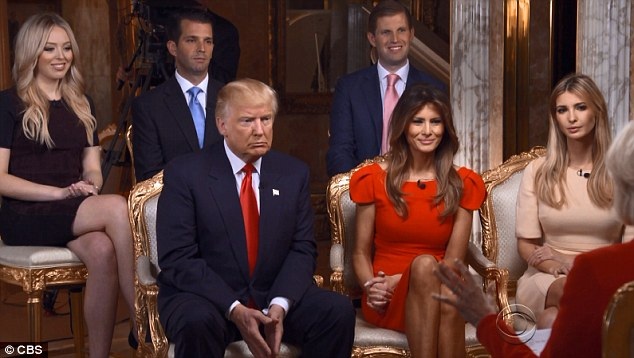 Ái nữ xinh đẹp nhà Trump từ chối tham gia chính quyền của cha - 2
Đại gia đình Tổng thống đắc cử Donald Trump. (Ảnh: CBS)