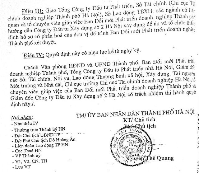 Văn phòng Chính phủ yêu cầu xử lý vụ cổ phần hoá “vịt trời” tại Hacinco - 3
Quyết định cổ phần hoá HACINCO đã được ký cách đây hơn 10 năm.