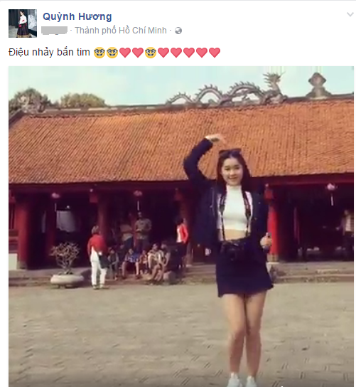 Hình ảnh váy ngắn, áo chẽn của người mẫu trẻ tại Văn Miếu Quốc Tử Giám gây phản cảm. Ảnh: Facebook