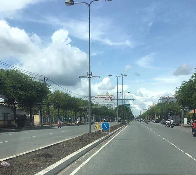 Cần Thơ: Đầu tư 10 tỷ đồng để trồng cây theo chủ đề? - 2 Dãi phân cách đường 30/4 được trồng nhiều loại cây xanh tạo màu sắc, tạo khối, hình dáng quyển sách, con cá heo, trái tim, 3 người nắm tay nhau, con chim hạc.