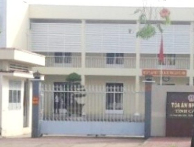 TAND tỉnh Cà Mau, nơi ông L.T.V. làm Chánh Tòa Hình sự.