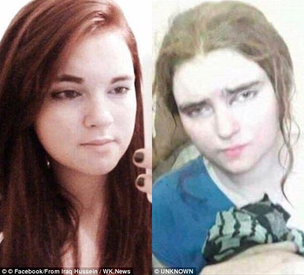 
Linda trước và sau khi gia nhập IS (Ảnh: Facebook/Dailymail)
