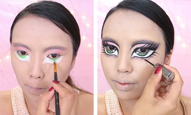 Xem chị dâu Michelle Phan hóa trang thành búp bê gợi cảm - 4 Promise bắt đầu từ đôi mắt.