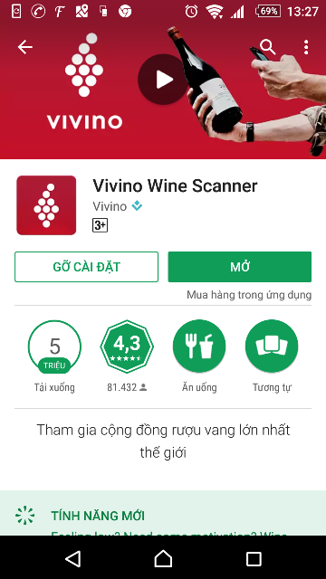 Cách thưởng thức rượu Vang sành điệu - 3 Sử dụng ứng dụng Vivino để kiểm tra xuất xứ và giá cả.