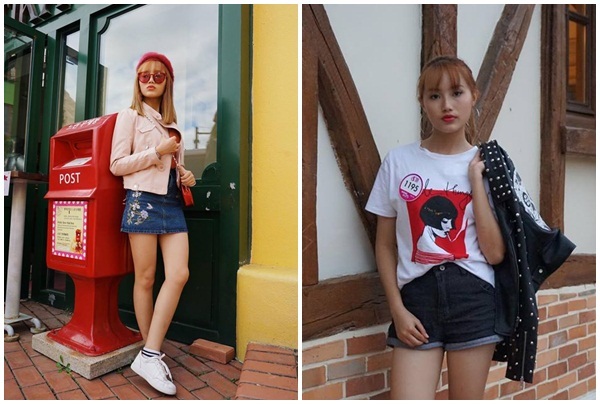 Cao Nhật Nguyệt vẫn thể hiện phong cách thể thao đặc trưng đã theo cô nàng từ những vòng đầu.