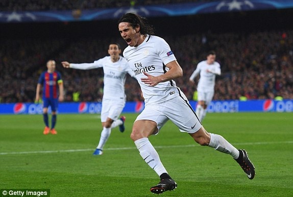 Barcelona 6-1 PSG: Cú ngược dòng không tưởng - 2
Bàn gỡ 1-3 của Cavani tưởng như đã giúp PSG có được tấm vé đi tiếp