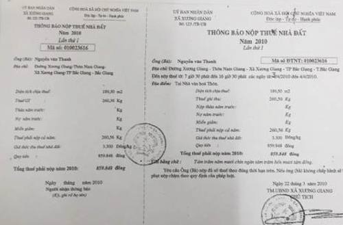 Bắc Giang: Người dân kêu cứu liên quan đến quyết định thu hồi đất không bồi thường! - 4
Người dân vẫn thực hiện nghĩa vụ đóng thuế đầy đủ với nhà nước.