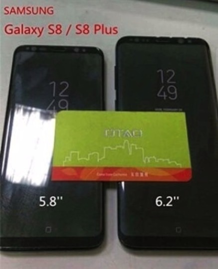 Lộ ảnh thực tế và thông số của Galaxy S8+ với màn hình "khổng lồ" 6,2-inch - 1 Ảnh thực tế của bộ đôi Samsung Galaxy S8/S8+ với màn hình lần lượt là 5,8/6,2-inch.