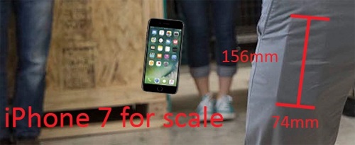 Cộng đồng mạng "phát sốt" với chiếc iPhone 8 trong túi quần CEO Tim Cook - 2 Tỷ lệ kích thước cho thấy đây rất có thể là một nguyên mẫu iPhone 8.