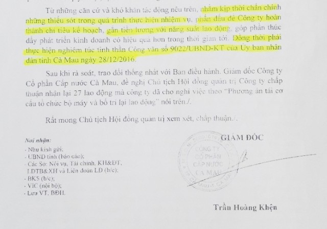Hơn trăm công nhân mất việc trong “nháy mắt”: Thêm 26 người khởi kiện đòi quyền lợi! - 2 Mặc dù trước đó Giám đốc công ty Trần Hoàng Khện có văn bản thừa nhận thiếu sót và đề nghị nhận lại 29 lao động nhưng tại các phiên hòa giải, Phó Giám đốc công ty Phạm Phước Tài vẫn cương quyết cho rằng công ty làm đúng.