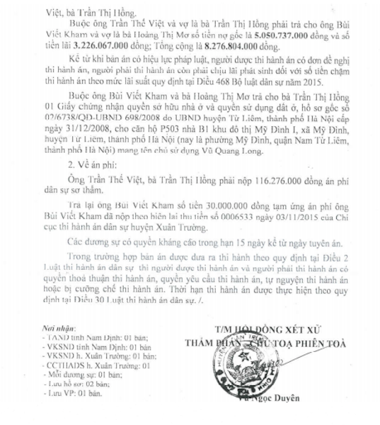 Vụ án lạ không giao kết hợp đồng vẫn bị yêu cầu bồi thường: Chốt lịch xử phúc thẩm! - 2
Vụ án từng được TAND Tối cao ra Kháng nghị giám đốc thẩm yêu cầu huỷ nhiều nội dung bản án sơ thẩm yêu cầu xử lại.