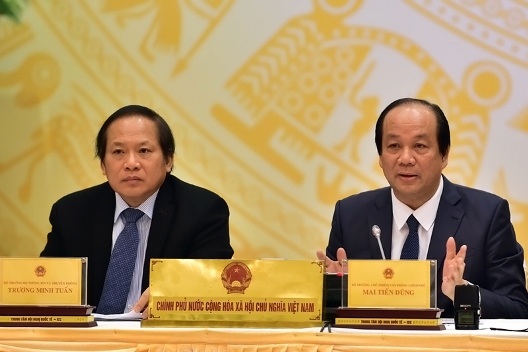 Hai Bộ trưởng cùng khẳng định không nhận quà Tết này - 1
Bộ trưởng Trương Minh Tuấn và Bộ trưởng Mai Tiến Dũng thường xuyên đồng chủ trì các phiên họp báo của Chính phủ.