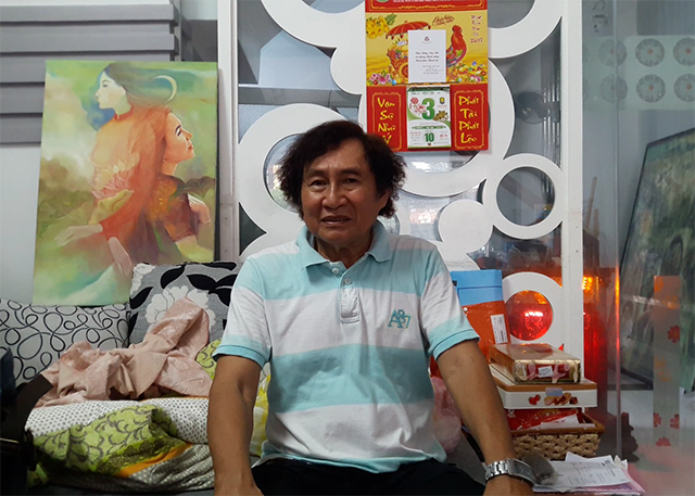 Hội VHNT Trà Vinh thu hồi giải thưởng đối với tác phẩm “Biển chết” - 3 Hoạ sĩ Nguyễn Nhân tiếp xúc với PV chiều 3/7