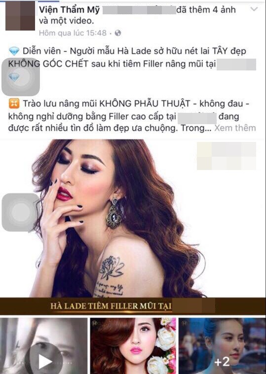 Hot girl Hà Lade bức xúc vì bị “lấy cắp” hình ảnh để quảng cáo thẩm mỹ - 1 Hot girl Hà Lade bức xúc vì bị “lấy cắp” hình ảnh để quảng cáo thẩm mỹ