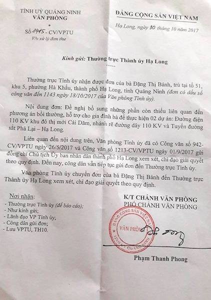 Văn phòng tỉnh ủy Quảng Ninh tiếp tục đốc thúc TP Hạ Long giải quyết đơn thư công dân - 1
Văn phòng tỉnh ủy Quảng Ninh tiếp tục đốc thúc TP Hạ Long giải quyết đơn thư công dân.