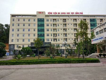 Bệnh viện Đa khoa Cẩm Phả, nơi xảy ra vụ việc thương tâm (ảnh CTV)