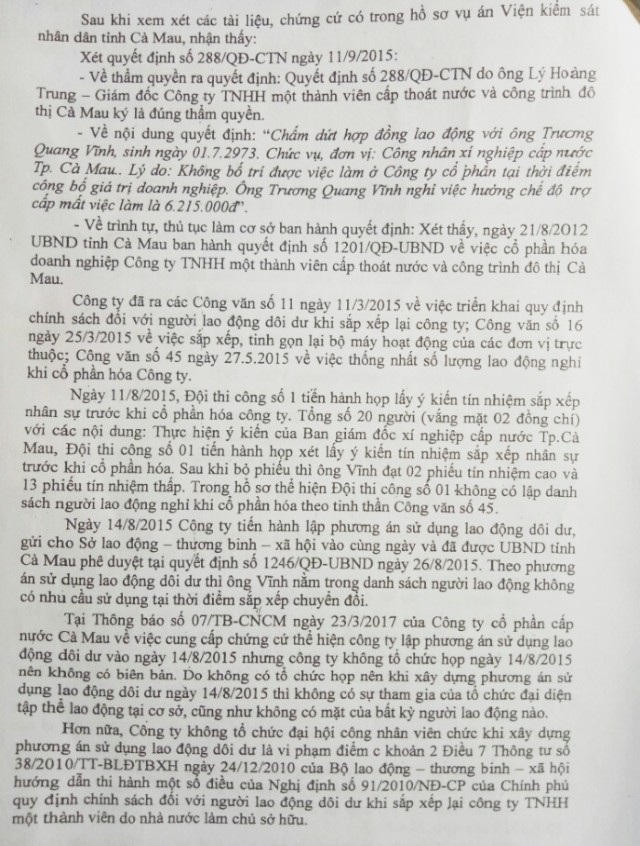 Viện KSND tỉnh Cà Mau kháng nghị vụ “cơ quan chức năng kết luận sai, tòa phán đúng”! - 2 Viện KSND tỉnh Cà Mau kháng nghị vụ “cơ quan chức năng kết luận sai, tòa phán đúng”! - 2