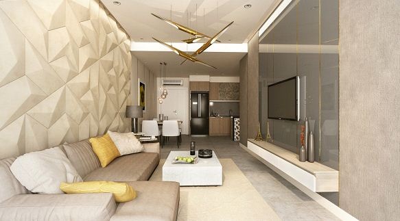 Nhà ở ven sông hút khách - 3 Bên ngoài gần gũi thiên nhiên, bên trong căn hộ LuxGarden lại được thiết kế hết sức hiện đại, sang trọng