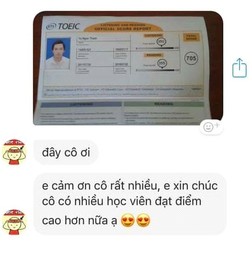 Nhân niềm vui cùng dự án luyện thi TOEIC miễn phí cho sinh viên - 3
Phản hồi học viên khi tham gia lớp học