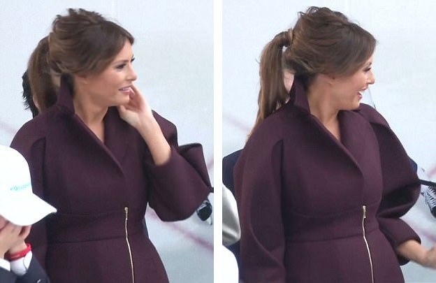 Bà Melania thích thú nhận ra đứng cạnh mình là một ngôi sao giải trí đang rất được giới trẻ Hàn Quốc hâm mộ.
