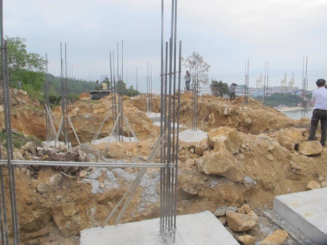 Rà soát các dự án trên bán đảo Sơn Trà - 1 40 móng biệt thự của dự án khu du lịch sinh thái biển Tiên Sa trên Sơn Trà