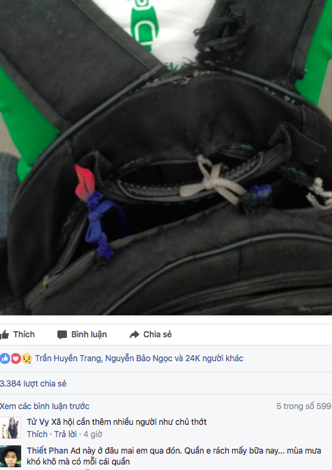 Câu chuyện về cậu sinh viên chạy xe ôm với chiếc balô rách và câu nói 4.000 đồng em cũng không giàu thêm được đang được lan truyền trên mạng xã hội.