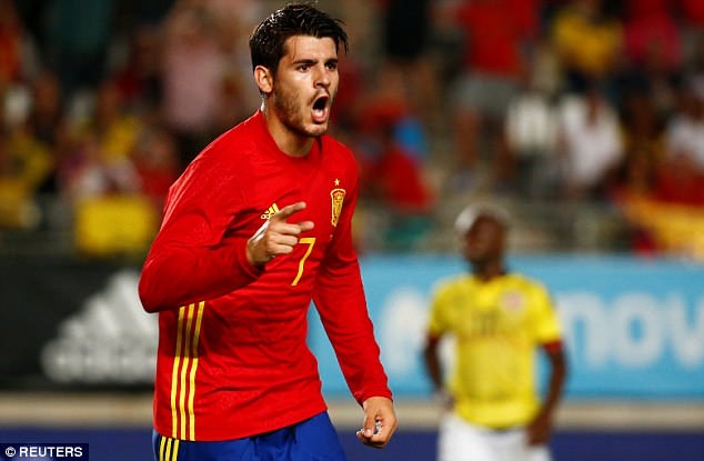 Tây Ban Nha 2-2 Colombia: Cứu tinh Morata - 3 
Morata giúp Tây Ban Nha tránh được thất bại tại Murcia