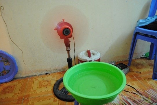 Mách bạn những tuyệt chiêu làm mát ngày hè không cần tới điều hòa - 8 Đặt chậu nước phía trước quạt điện cũng được nhiều hộ gia đình áp dụng để làm mát căn phòng