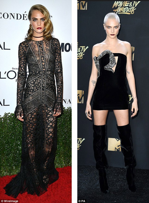 Người mẫu - diễn viên Cara Delevingne (24 tuổi) vào vai một bệnh nhân ung thư trong phim “Life In A Year” (sắp ra vào năm 2018). Vốn là một người mẫu nổi tiếng với mái tóc vàng óc, việc Cara “xuống tóc” ngay lập tức thu hút sự chú ý của giới truyền thông. Sự hy sinh của Cara cho vai diễn đã nhận được đánh giá cao khi cô mới bắt đầu nhận những vai diễn đầu tiên.