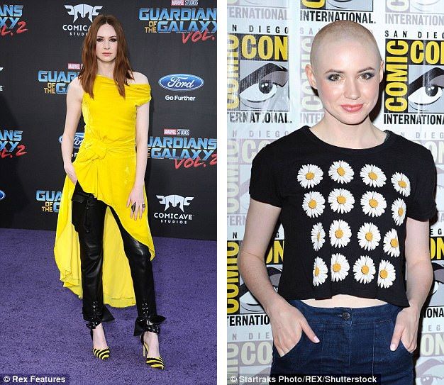 Vốn thường gây ấn tượng với mái tóc màu lửa, nữ diễn viên Karen Gillan (29 tuổi) đã “xuống tóc” khi vào vai phản diện Nebula trong bộ phim hành động giả tưởng “Guardians Of The Galaxy 2” (Vệ binh dải ngân hà 2).