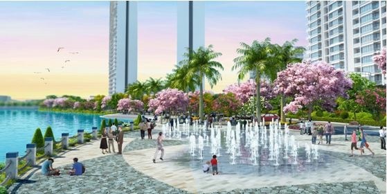 Sài Gòn sắp có công viên Hoa Anh Đào - 3 Khu vực trung tâm của SAKURA PARK với quảng trường nhạc nước
