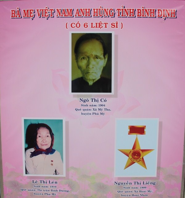 Lá thư của người con liệt sĩ gửi về mẹ Việt Nam anh hùng - 4 Mẹ Việt Nam anh hùng Ngô Thị Có (SN 1904, ở xã Mỹ Thọ, huyện Phù Mỹ, Bình Định) có tới 6 người con là liệt sĩ.