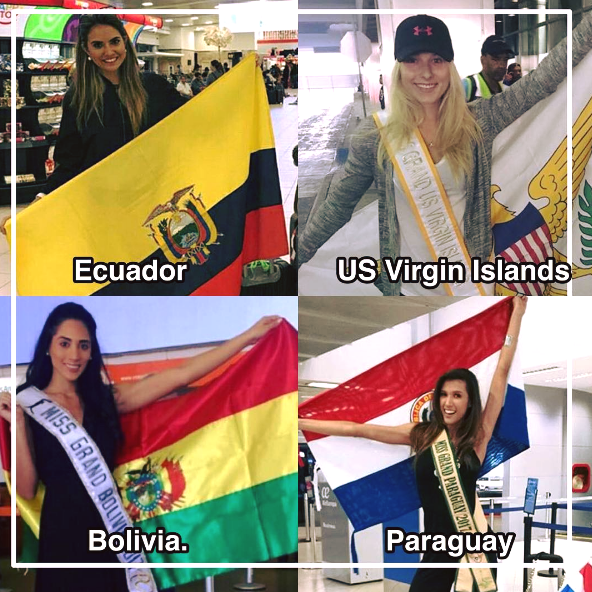 Các mỹ nhân Miss Grand International 2017 rộn ràng khoe ảnh chuẩn bị sang Việt Nam - 5
Trên trang Miss Grand International chia sẻ hình ảnh một số hoa hậu đã lên đường sang Việt Nam, trong đó có hoa hậu Ecuador, hoa hậu quần đảo US Virgin, hoa hậu Bolivia, hoa hậu Paraguay.