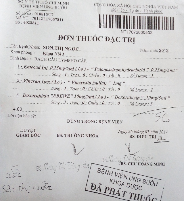 Ám ảnh ánh mắt của bé 5 tuổi người dân tộc Khmer bị ung thư máu - 2 Cháu Ngọc chỉ có thể dùng những loại thuốc đặc trị mới kéo dài sự sống, nhưng đây đều là những loại thuốc tốn tiền ngoài tầm tay của gia đình.