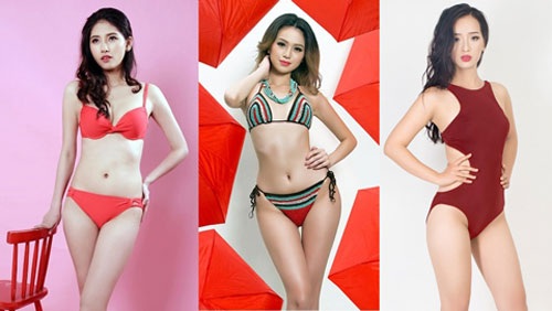 Đối thủ của Thạch Thảo trên đường đua giành vương miện Miss Photo 2017 còn có mỹ nhân Việt kiều Dương Hoàng Bảo Nghi - người vừa được BTC Miss Photo trao giải Miss màu Đỏ, hay hot girl ngủ gật Phạm Hoàng Thu Uyên... Ảnh từ trái qua phải: Phạm Hoàng Thu Uyên - Dương Hoàng Bảo Nghi - Nguyễn Thị Thạch Thảo.