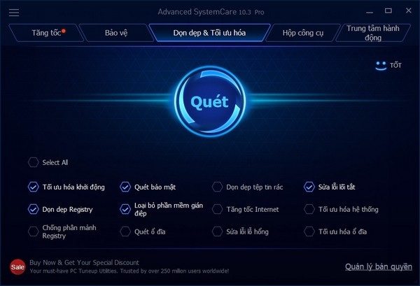 Bản quyền miễn phí phần mềm tối ưu và tăng tốc Windows tốt nhất hiện nay - 2 Bản quyền miễn phí phần mềm tối ưu và tăng tốc Windows tốt nhất hiện nay - 2