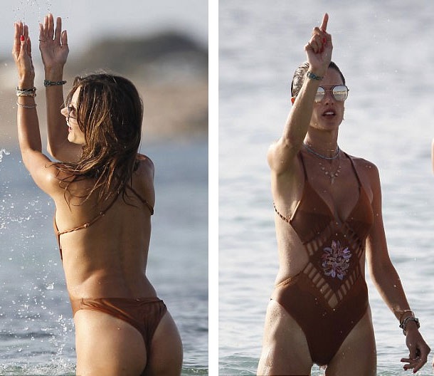 Siêu mẫu Alessandra Ambrosio khoe dáng nuột trên biển - 2