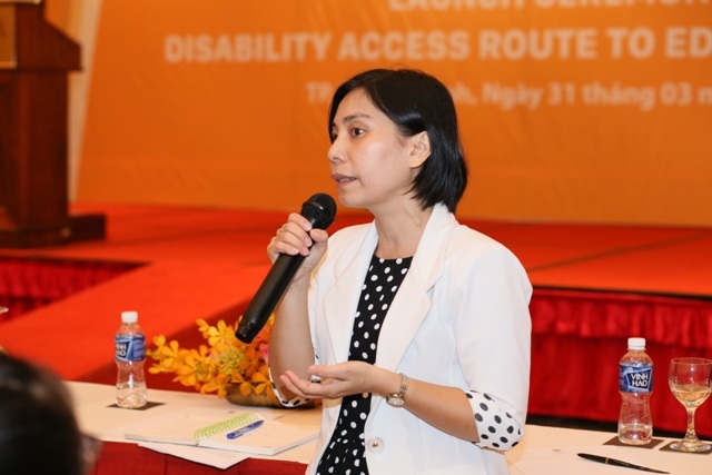 Hỗ trợ sinh viên khuyết tật tiếp cận giáo dục đại học - 1
Bà Lưu Thị Ánh Loan cho biết chưa đến 0,1% NKT có trình độ đại học