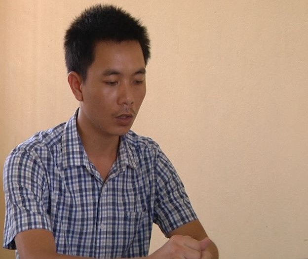 “Phi công trẻ” dọa tung clip “nóng” để tống tiền người tình già - 1 Nguyễn Văn Tài tại cơ quan điều tra.