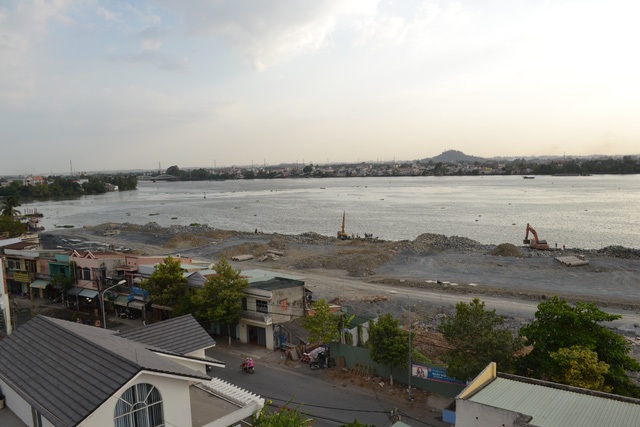 Tiếp tục dừng dự án lấn sông Đồng Nai - 1 Toàn cảnh dự án cải tạo cảnh quan đô thị và phát triển đô thị ven sông Đồng Nai (Ảnh: Trung Kiên).