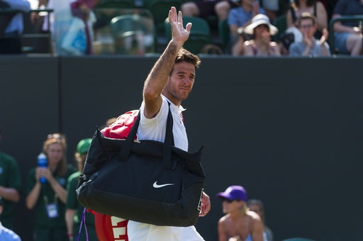 
Del Potro đã phải rời Wimbledon sau hai trận đấu
