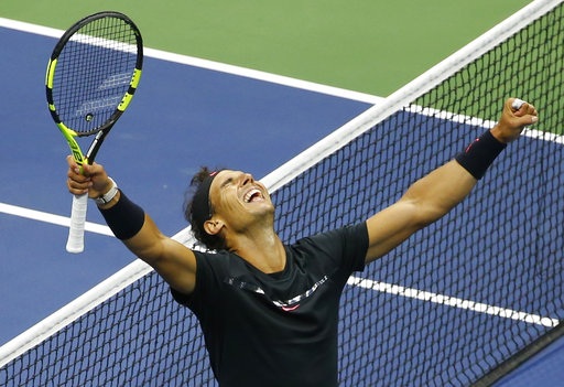 Vượt qua Anderson, Nadal lần thứ ba vô địch Mỹ mở rộng - 1
Nadal ăn mừng chiến thắng trước Anderson
