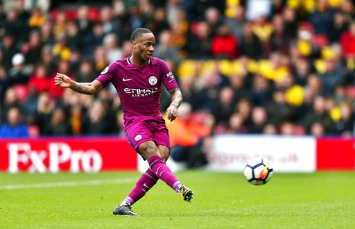 Watford 0-6 Man City: Aguero lập hat-trick - 1
Sterling ghi bàn từ chấm 11m