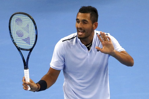 
Kyrgios khá nóng nảy ở trận chung kết
