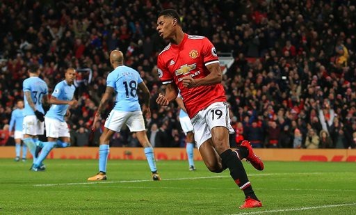 Man Utd 1-2 Man City: Tội đồ Lukaku - 5
Rashford ăn mừng bàn gỡ hòa cho MU