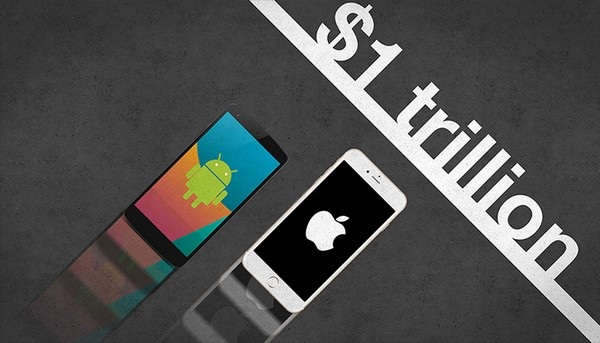 Apple trở thành công ty đầu tiên trong lịch sử có giá trị vượt mức 800 tỷ USD - 1 Apple đang bỏ xa Google trong cuộc đua trở thành “công ty ngàn tỷ đô” đầu tiên trong lịch sử