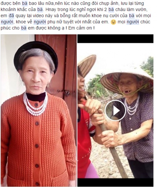 Chuyện xúc động về người bà một mình nuôi cháu lớn khôn - 1 Câu chuyện xúc động được chia sẻ trên mạng xã hội